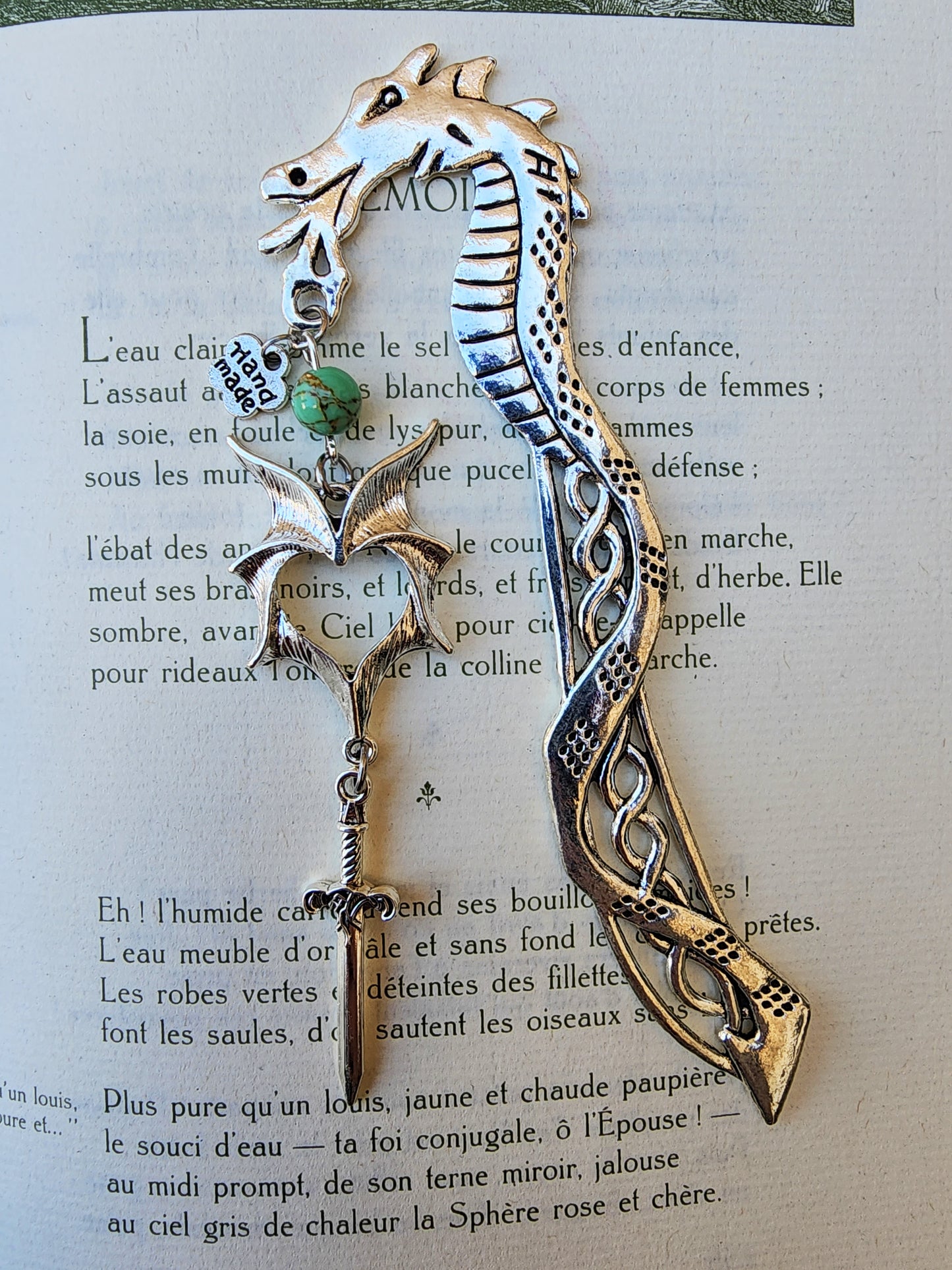 Marque-pages personnalisable - Dragon médieval