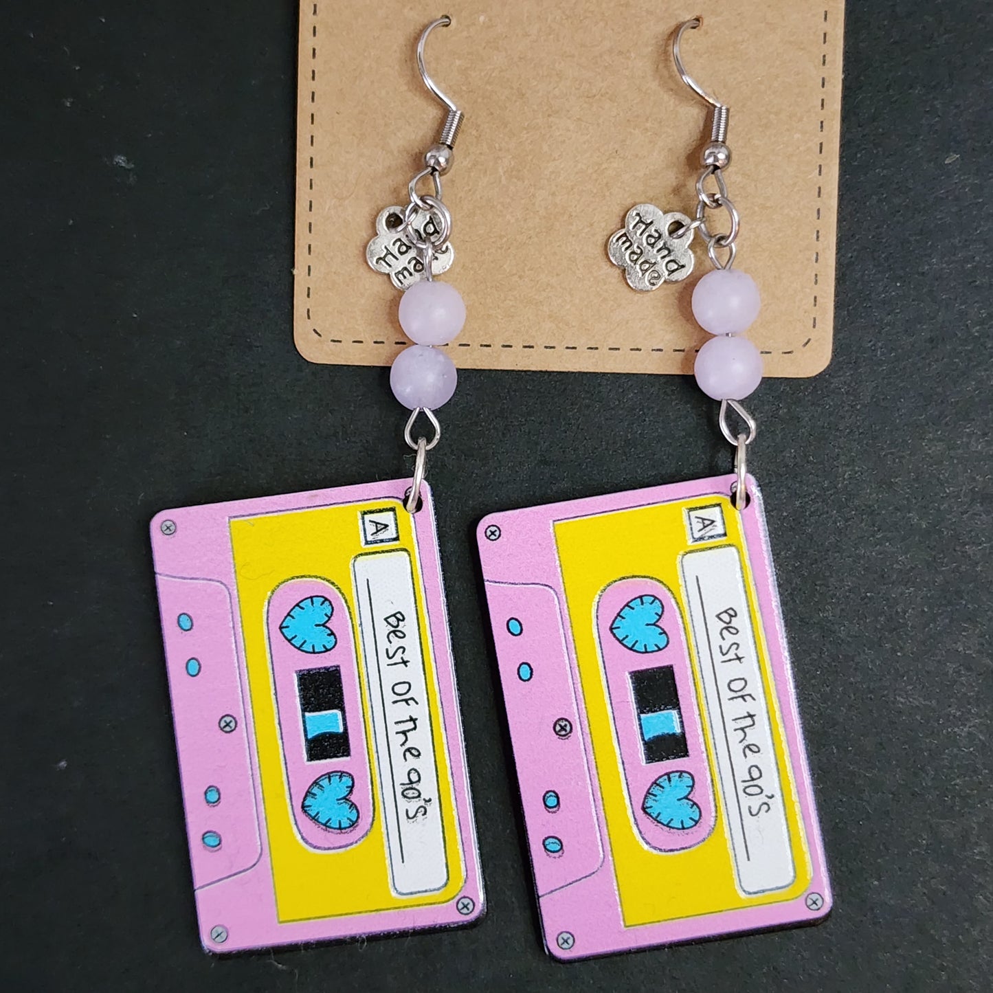 Boucles d'oreilles personnalisables - Cassette vintage