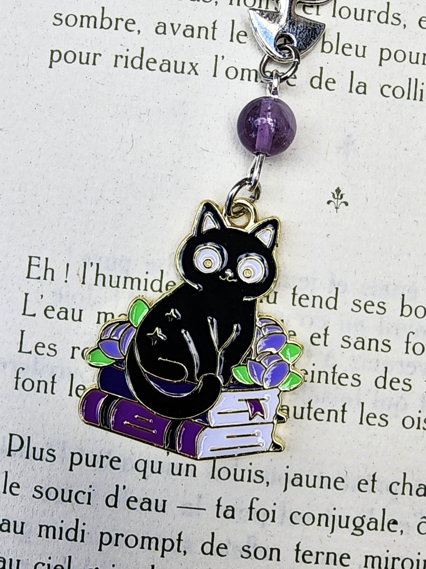Marque-page - Petit chat noir livre