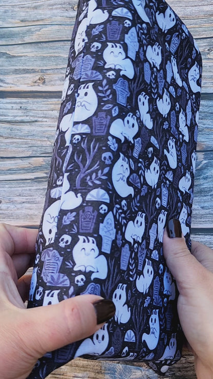 Pochette à livre - Petit chat fantôme.
